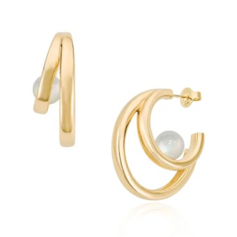 Mod and Jo Tati Pearl Hoops by Mod + Jo #0 default Pearl thumbnail