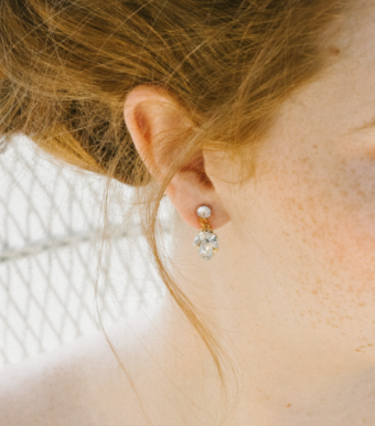 Sara Gabriel Headpieces Astyn Earrings Mini by Sara Gabriel #0 default Silver thumbnail