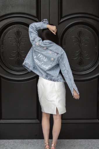 Heirloom Bridal Company Star Struck Denim Jacket by Heirloom Bridal #0 default Classic Blue Denim thumbnail