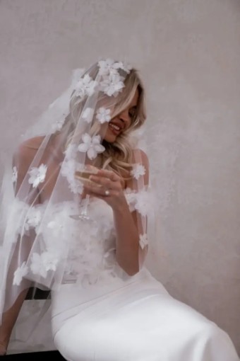 Made With Love Marley Veil by Made with Love #1 Ivory thumbnail
