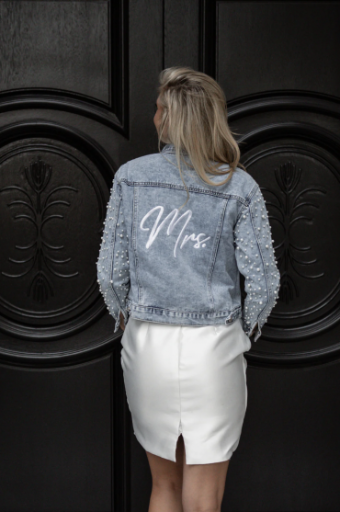 Heirloom Bridal Company Pearl Sleeve Jacket by Heirloom Bridal #0 default Blue Denim thumbnail