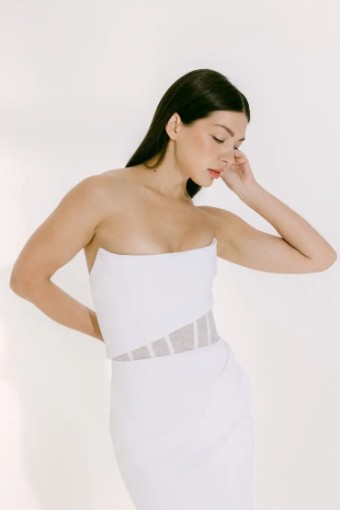 Alyssa Kristin Aria Lace by Alyssa Kristin (sampled: pleated skirt without slit) #2 default Natural White thumbnail