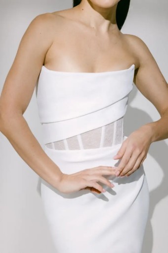 Alyssa Kristin Aria Lace by Alyssa Kristin (sampled: pleated skirt without slit) #1 Natural White thumbnail
