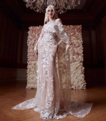 GALA by Galia Lahav Lyric Cape by Gala by Galia Lahav #0 default Nude thumbnail