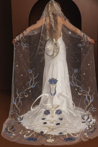 Rue de Seine To the Moon Veil by Rue De Seine #0 default Azure Blue thumbnail