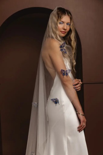 Rue de Seine Papillon Veil Azure Blue by Rue De Seine #0 default Azure Blue thumbnail