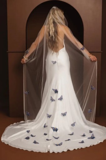 Rue de Seine Papillon Veil Azure Blue by Rue De Seine #2 default Azure Blue thumbnail
