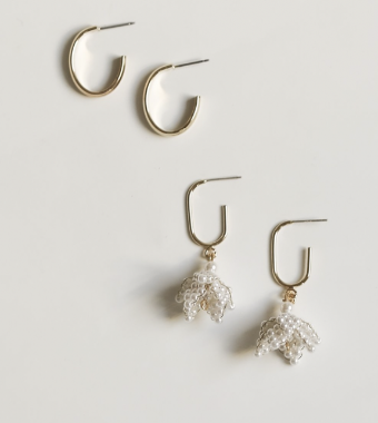 A.B. Ellie Harper Huggie Stacker by A B Ellie / HDWR #0 default Gold thumbnail