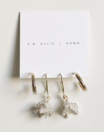 A.B. Ellie Harper Huggie Stacker by A B Ellie / HDWR #1 default Gold thumbnail