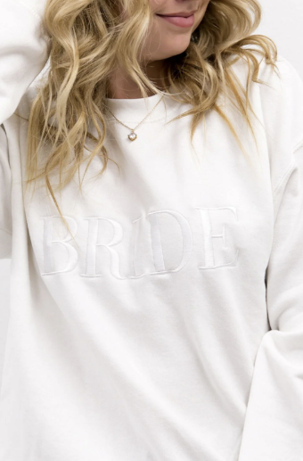 Heirloom Bridal Company BRIDE Sweatshirt (WHITE) by Heirloom Bridal #0 default White thumbnail