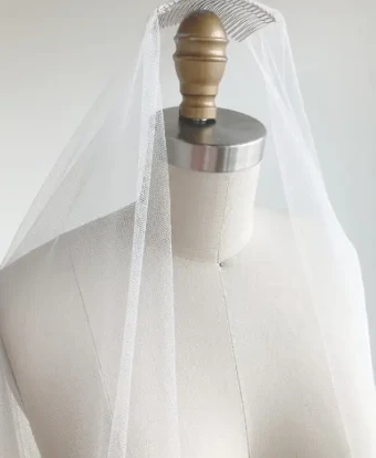 Sara Gabriel Headpieces Stephanie Veil #0 default White thumbnail
