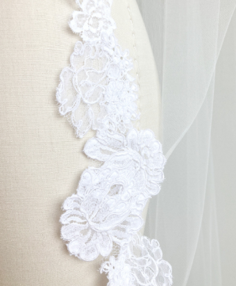 Sara Gabriel Headpieces Evan veil by Sara Gabriel #1 default White thumbnail