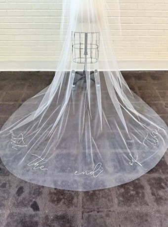 Sara Gabriel Headpieces Destiny Veil by Sara Gabriel #0 default Diamond White thumbnail