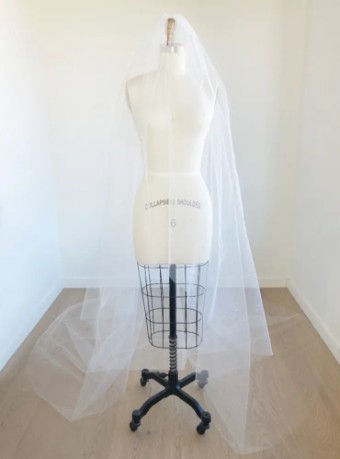Sara Gabriel Headpieces Keisha veil by Sara Gabriel #0 default Diamond White thumbnail
