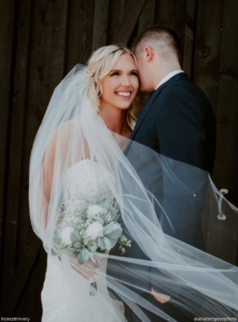 Sara Gabriel Headpieces Maxine Veil #1 White thumbnail