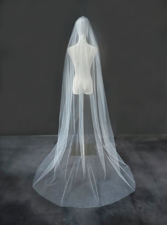 Sara Gabriel Headpieces Maxine Veil #2 White thumbnail