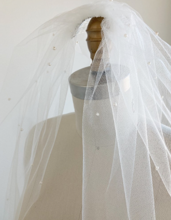 Sara Gabriel Headpieces Stacy Veil by Sara Gabriel #1 default Diamond White thumbnail