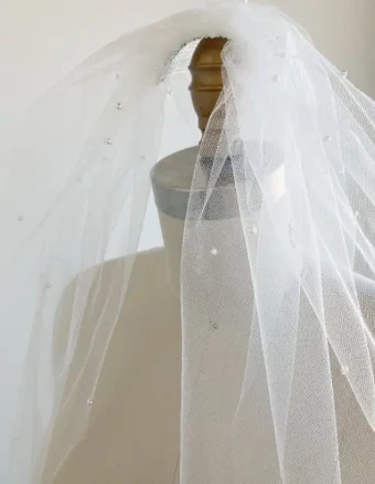 Sara Gabriel Headpieces Stacy Veil #1 default Diamond White thumbnail