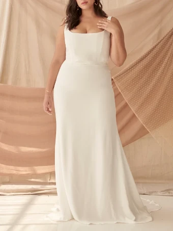 Alexandra Grecco Colette Stretch Satin Crepe by Alexandra Grecco #1 Off White thumbnail