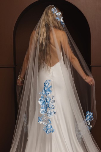 Rue de Seine Blue Rose Veil #0 default Azure Blue thumbnail