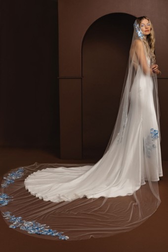 Rue de Seine Blue Rose Veil #1 default Azure Blue thumbnail