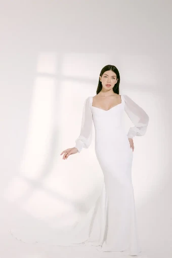 Alyssa Kristin Chiffon Sleeves #1 default Natural White thumbnail