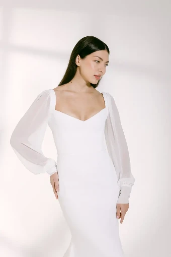 Alyssa Kristin Chiffon Sleeves #0 default Natural White thumbnail