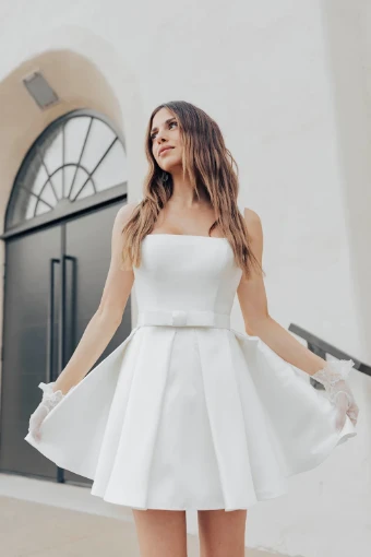 Untamed Petals Theodore Mini Dress (sample for sale) by Untamed Petals #2 Light Ivory thumbnail