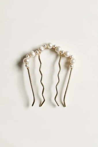 A.B. Ellie Paloma Freshwater Pearl Comb #1 default Gold thumbnail