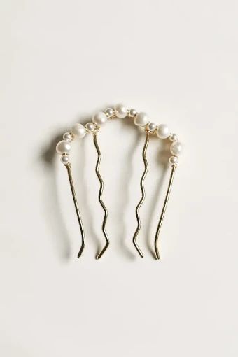 A.B. Ellie Paloma Freshwater Pearl Comb #1 default Gold thumbnail