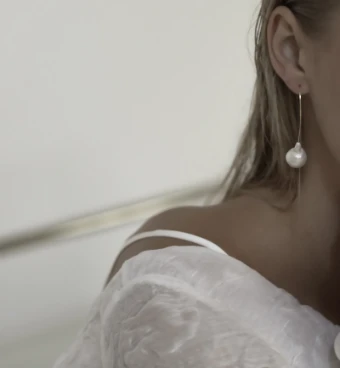 A.B. Ellie Freshwater Pearl Stem Drop by A B Ellie / HDWR #2 default Gold thumbnail