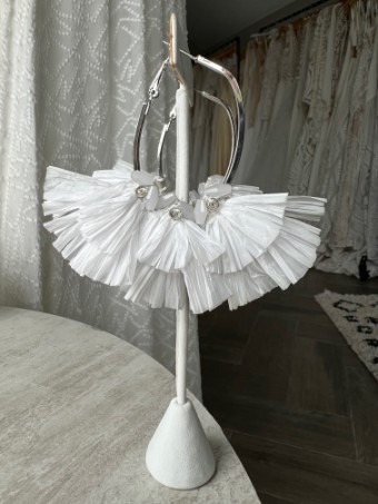 A.B. Ellie Luca Oblong Hoops - sample for sale - by A B Ellie / HDWR #0 default Off White thumbnail