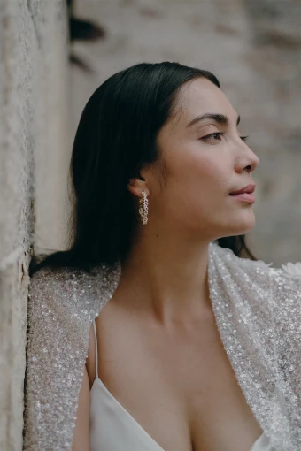 Hushed Commotion Monroe earring - sample for sale -  by Hushed Commotion #3 default Champagne/Silver thumbnail