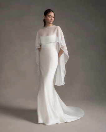 Alexandra Grecco Chiffon Shawl #0 default Off White thumbnail