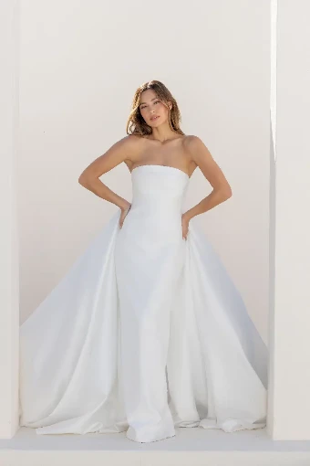 Alyssa Kristin Elle Overskirt #1 Natural White thumbnail
