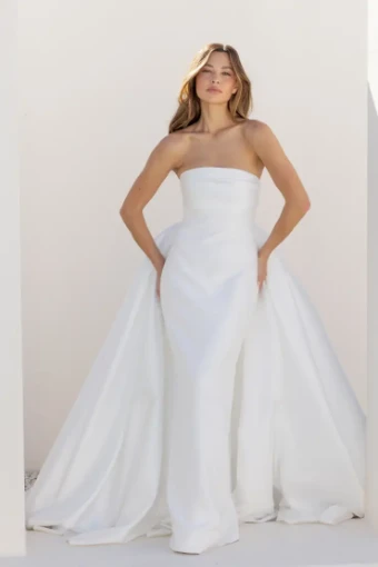 Alyssa Kristin Elle Overskirt by Alyssa Kristin #2 Natural White thumbnail