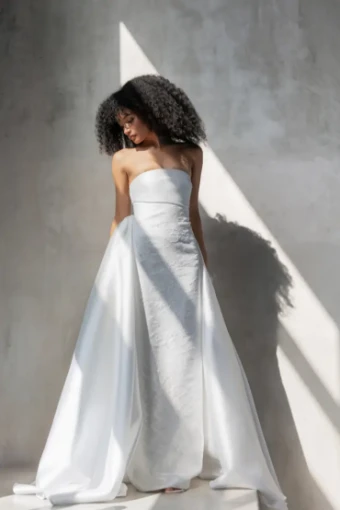Alyssa Kristin Elle Overskirt by Alyssa Kristin #3 default Natural White thumbnail