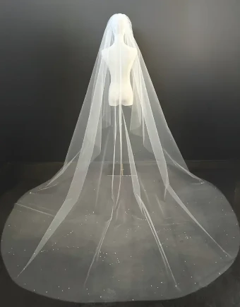 Sara Gabriel Headpieces Starr Veil #0 default Diamond White thumbnail