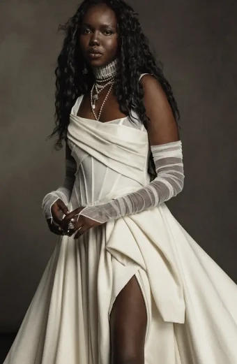Saint Bridal Verona Gloves #1 default Off White thumbnail