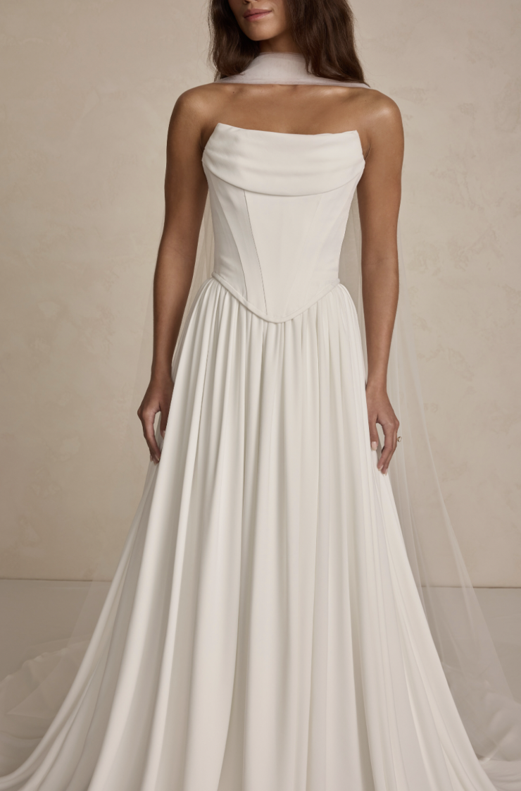 white lace 3 4 sleeve dress See-through Neckline Lace Ivory Wedding Dresses 3/4 Sleeves  loveangeldress