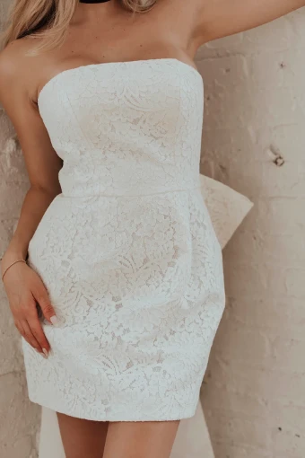 Untamed Petals Soho Mini Dress (sample for sale) by Untamed Petals #1 Light Ivory thumbnail