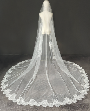 Sara Gabriel Headpieces Aditi Veil by Sara Gabriel #2 default Diamond White thumbnail