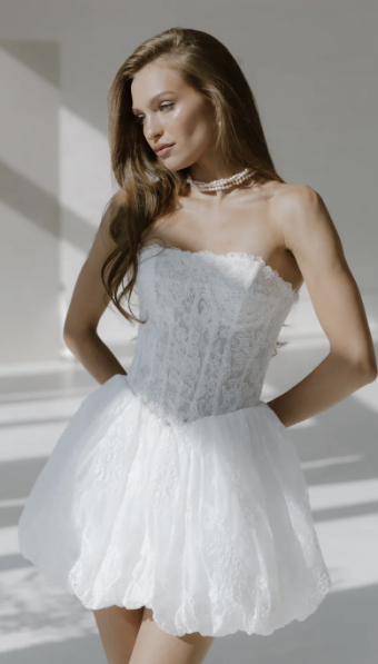 Untamed Petals Juliette Mini Dress #0 default Light Ivory thumbnail