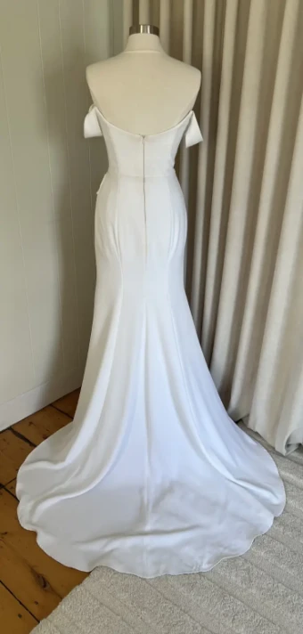 Alyssa Kristin Sale Camila 2.0 by Alyssa Kristin (sampled: pleated skirt with slit/ 20" train) #6 Natural White thumbnail