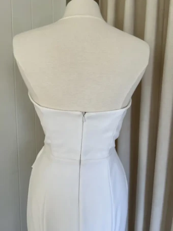 Alyssa Kristin Sale Brie by Alyssa Kristin (sampled: pleated skirt with slit / 20" train) #5 Natural White thumbnail