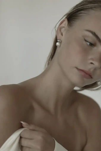 A.B. Ellie Orb x Pearl Sphere Earring #0 default Silver thumbnail