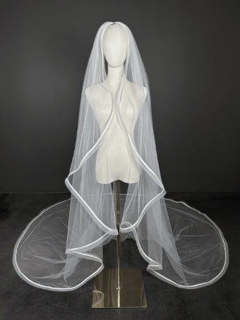 Sara Gabriel Headpieces Diana Veil by Sara Gabriel #1 default Pale Ivory/Horse Hair thumbnail