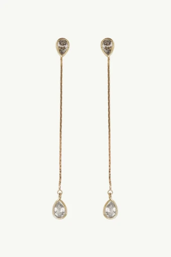 A.B. Ellie Bezel 2:1 Teardrop Strand Earrings by A B Ellie / HDWR #2 default Gold thumbnail