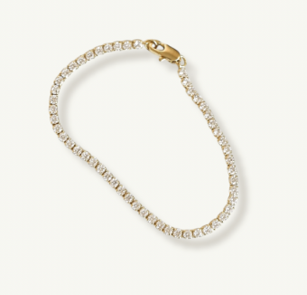 A.B. Ellie Dainty Crystal Tennis Bracelet #2 default Gold thumbnail