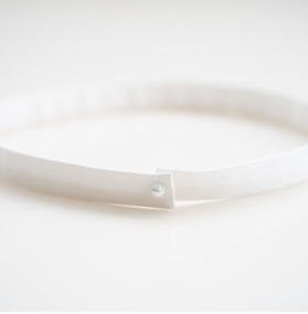 Alexandra Grecco Satin Belt 1/2 inch #0 default Off White thumbnail